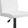 Flash Furniture Contemporary White Vinyl Adjustable Height Bar Stool with Chrome Base, Model CH-92066-WH-GG 5