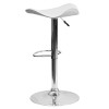 Flash Furniture Contemporary White Vinyl Adjustable Height Bar Stool with Chrome Base, Model CH-TC3-1002-WH-GG 5