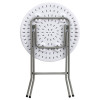 Flash Furniture 24'' Round Granite White Plastic Folding Table Model DAD-YCZ-80R-1-SM-GW-GG 5