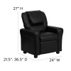 Flash Furniture Contemporary Black Leather Kids Recliner with Cup Holder and Headrest Model DG-ULT-KID-BK-GG 5