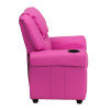Flash Furniture Contemporary Hot Pink Vinyl Kids Recliner with Cup Holder and Headrest Model DG-ULT-KID-HOT-PINK-GG 5