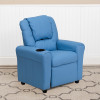 Flash Furniture Contemporary Light Blue Vinyl Kids Recliner with Cup Holder and Headrest Model DG-ULT-KID-LTBLUE-GG 2