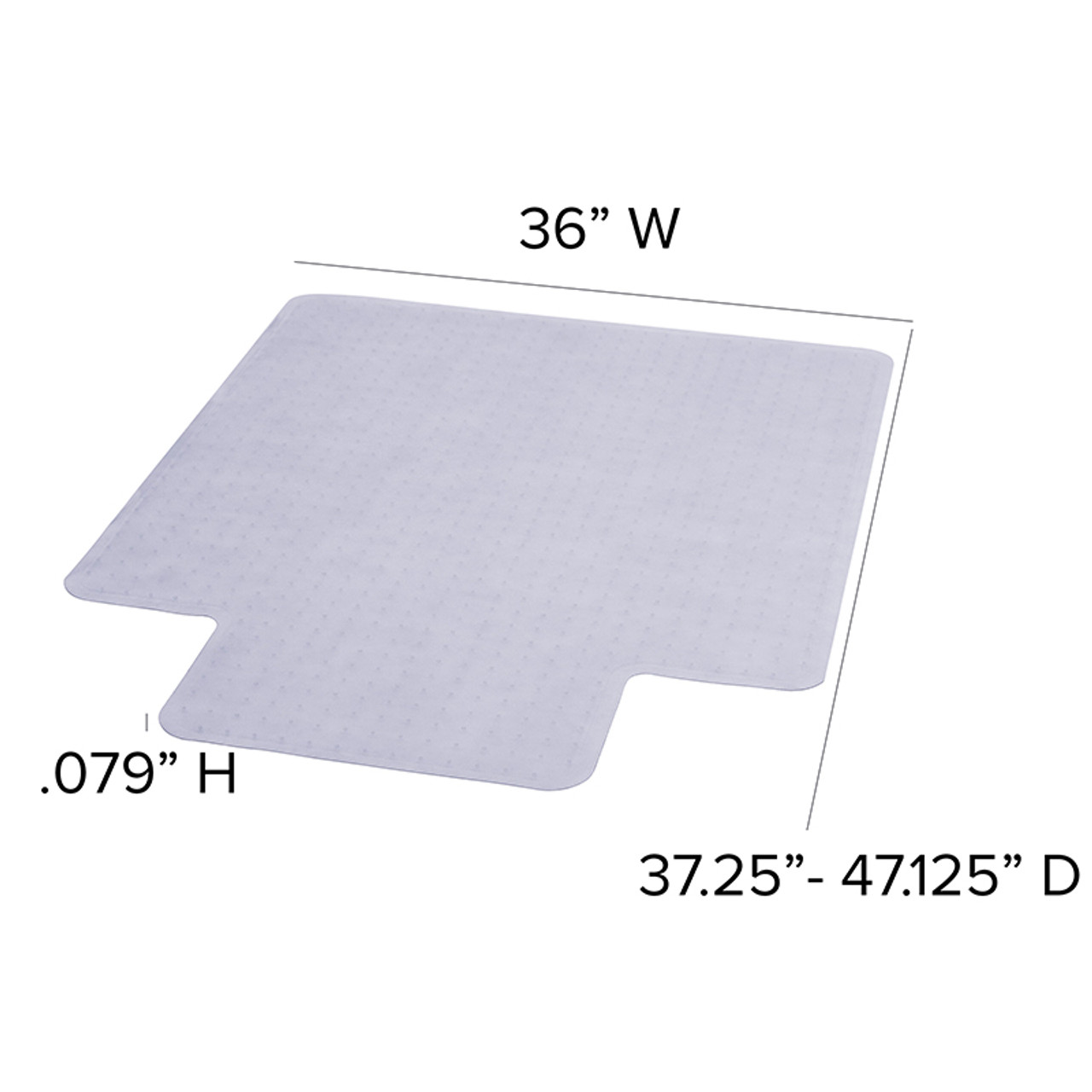 Flash Furniture 36x48 Clear Carpet Chair Mat