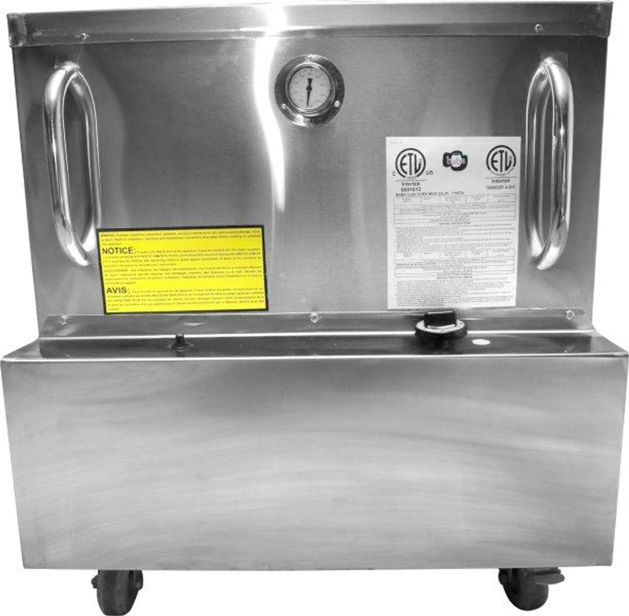 34″x 34″ Stainless Steel Tandoor Clay Oven – Natural Gas – Omcan