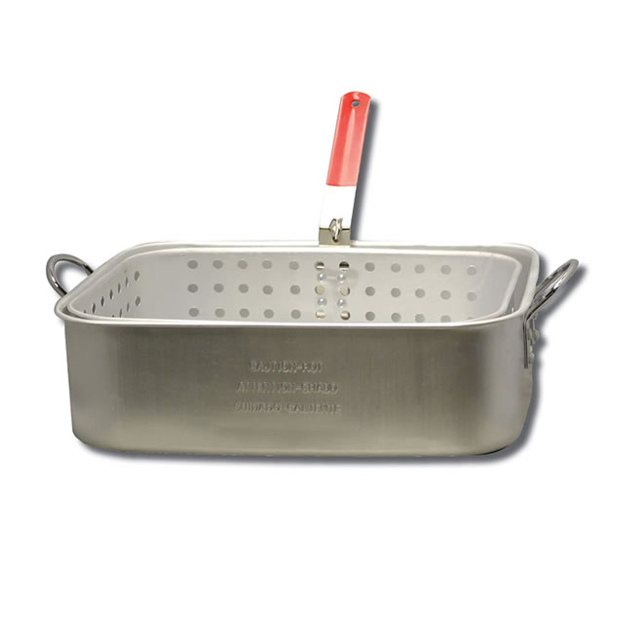 King Kooker 10 Quart Aluminum Deep Fryer Pan with Handles and Basket