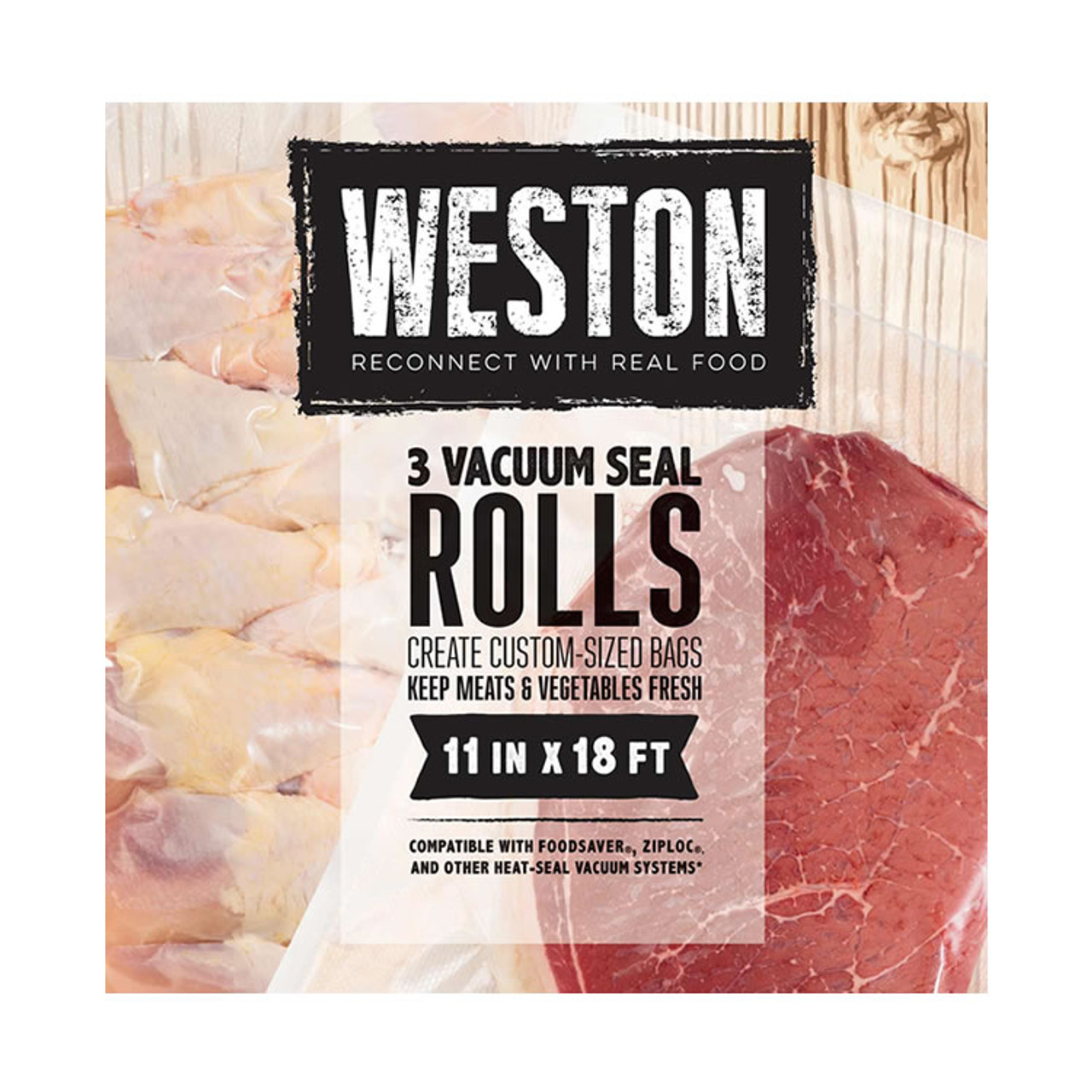 Weston 11-in X 18 ft Mesh Vacuum Rolls 3 Pk Box 30-0202-W