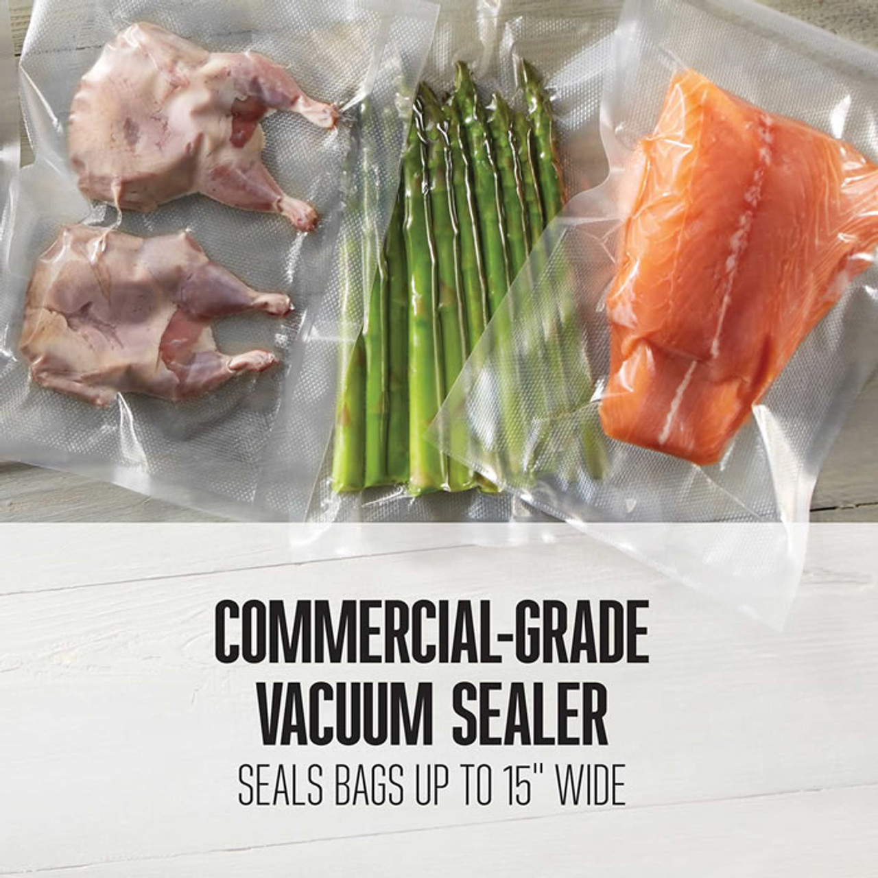 Weston® Vacuum Sealer Bags, 8 in x 12 in, 100 Pre-Cut Bags - 30-0101-K