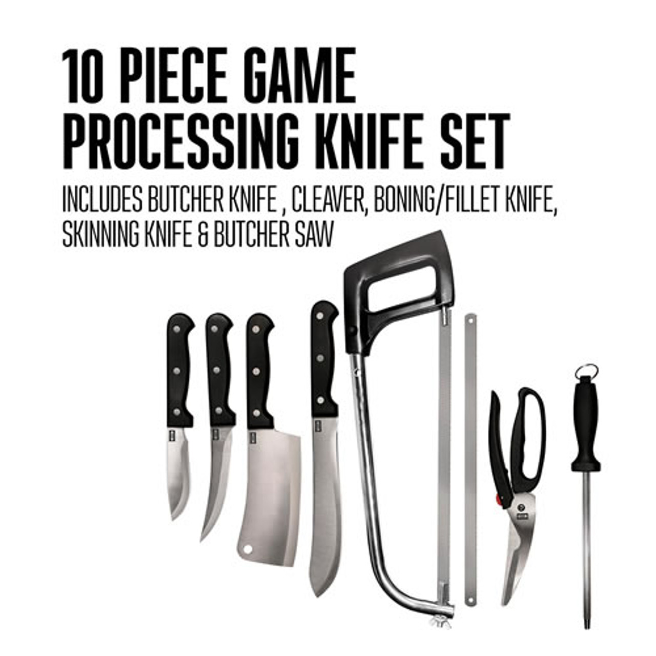 Weston Game Processing Knife Set 83-7001-W - 10 Piece