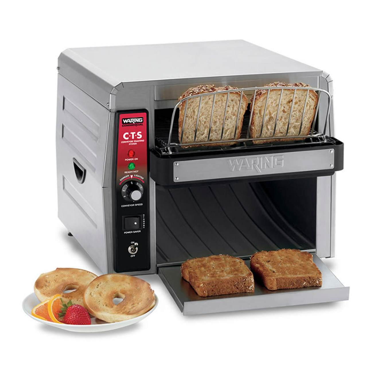 Waring WCT850RC Heavy Duty Switchable Bread and Bagel 4-Slice Commercial  Toaster - 120V