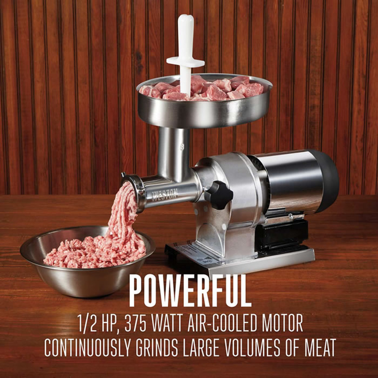 Weston #12 1 HP Electric Meat Grinder and Sausage Stuffer 33-1301