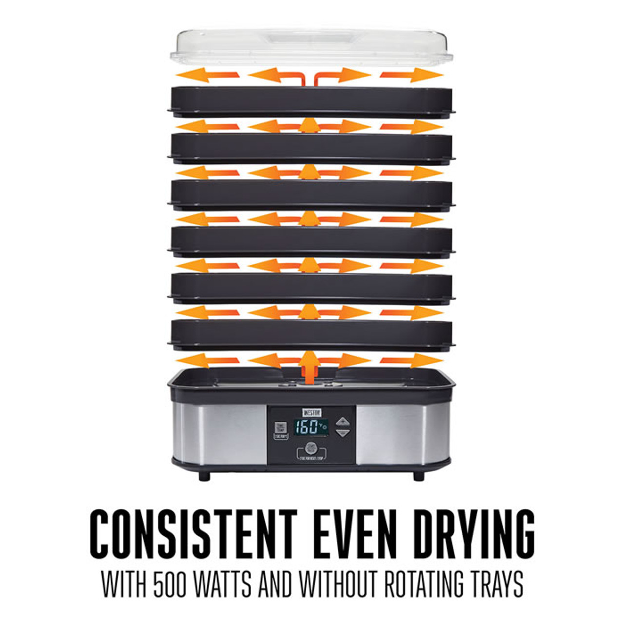 13-1/4 Food Dehydrator, 4 Trays, Weston (75-0601-W)