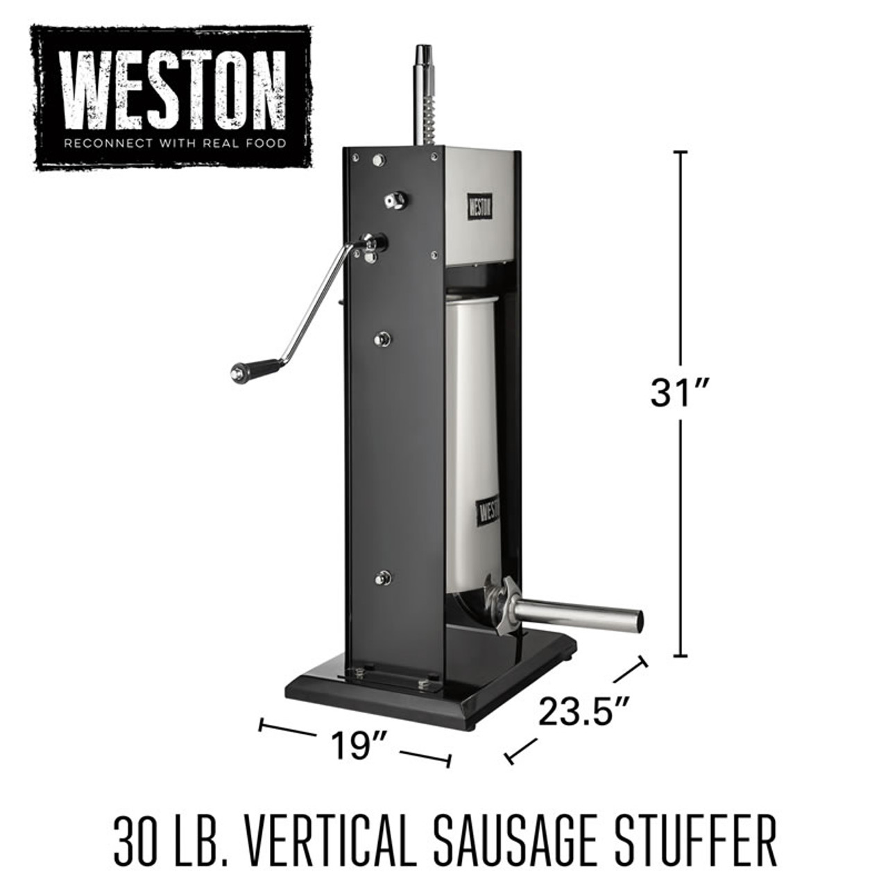 Weston 11 lb Dual Speed Vertical Sausage Stuffer - 86-1101-W