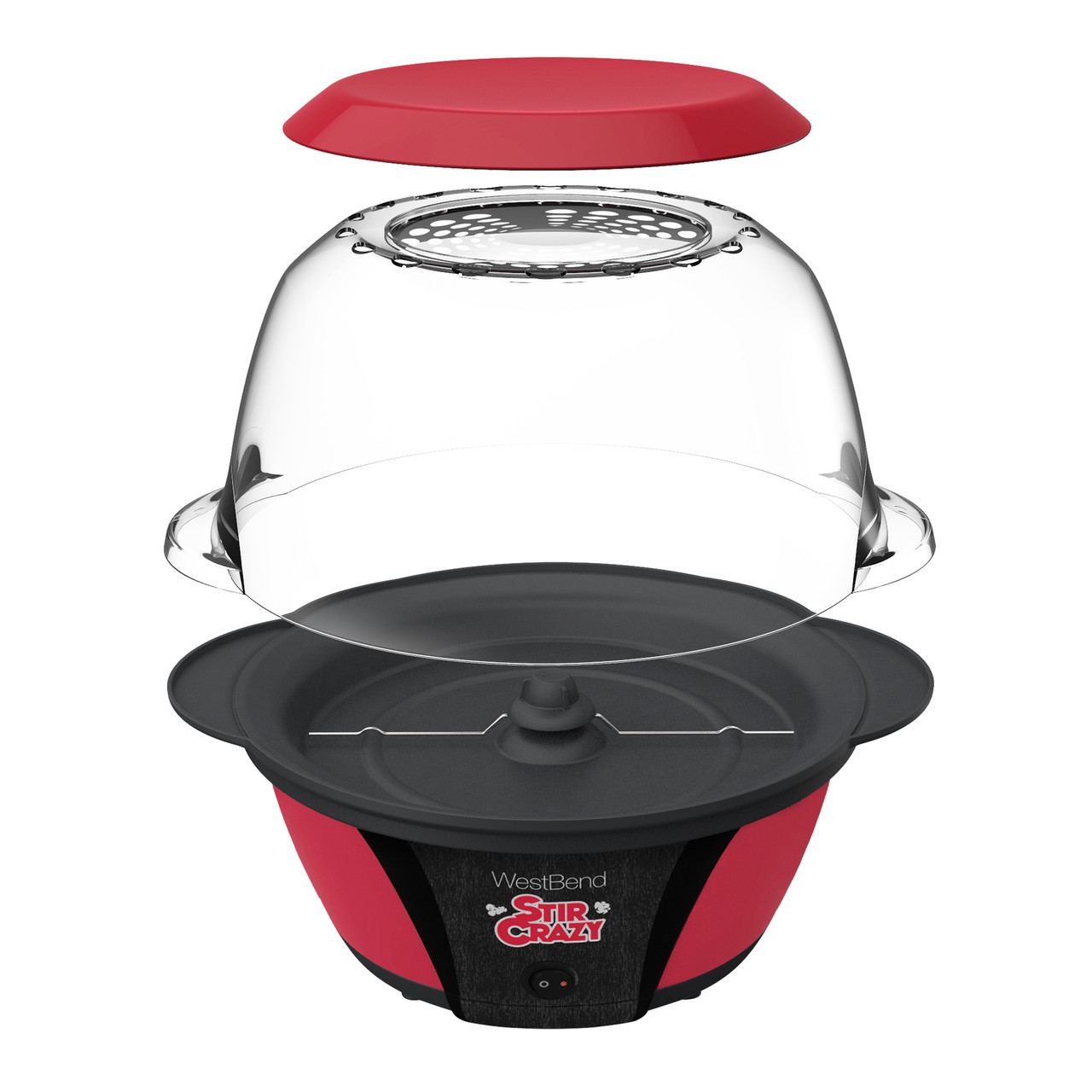 West Bend Stir Crazy Popcorn Maker - Black/Red - 6 qt