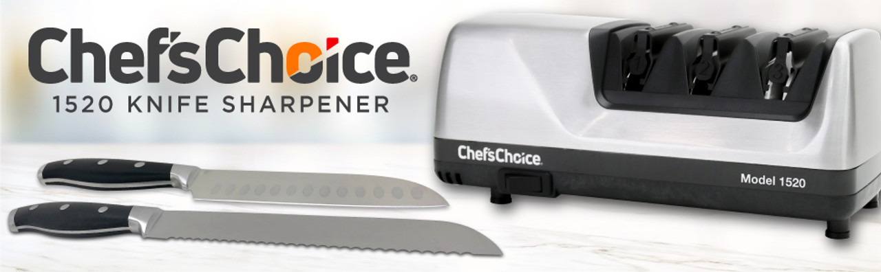 Chef'sChoice Brushed Stainless Steel Electric Knife Sharpener 1520