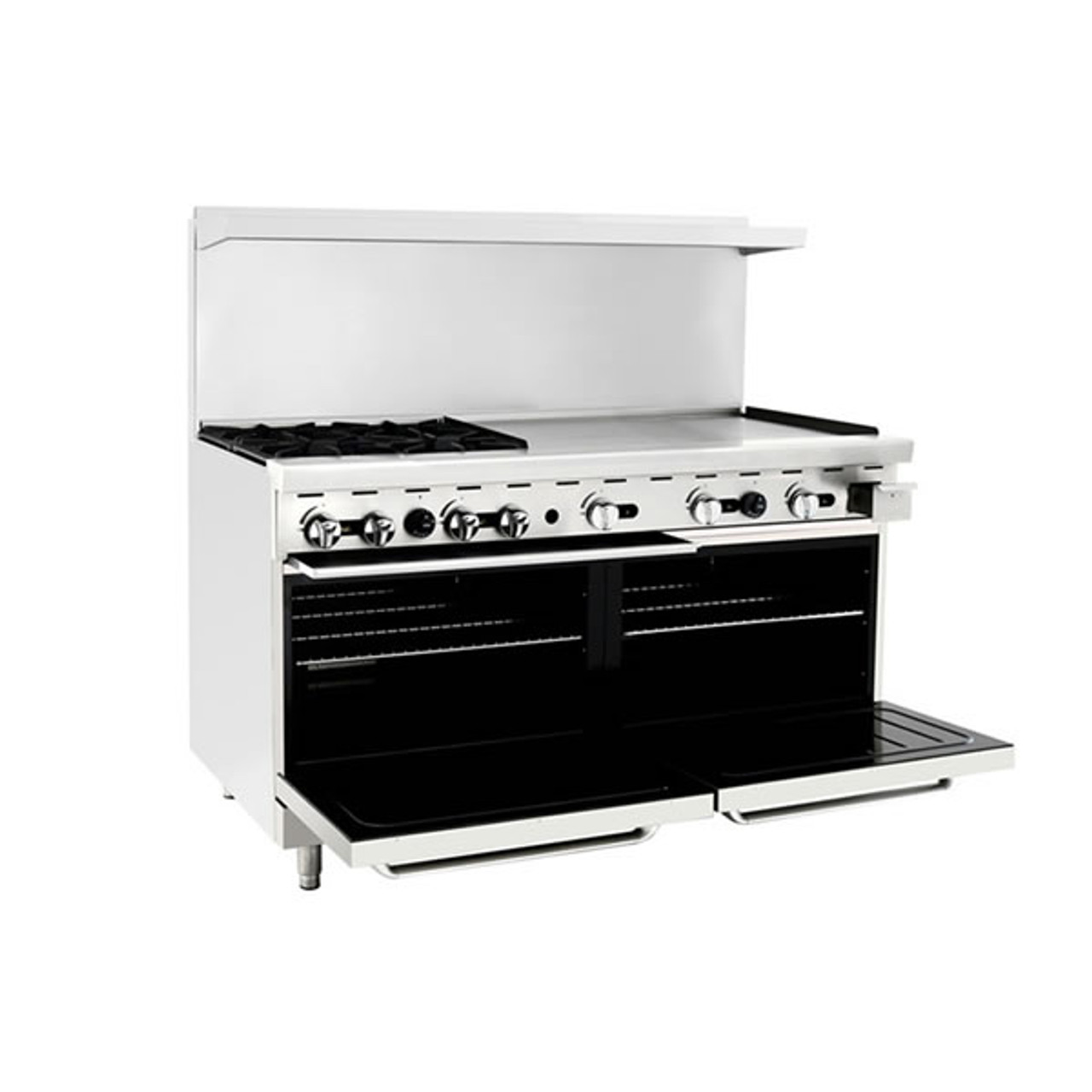 Black Diamond 60 Gas Range 24Griddle Broiler Combo 6 Burners  AdcraftBDGR-6024GB/NG