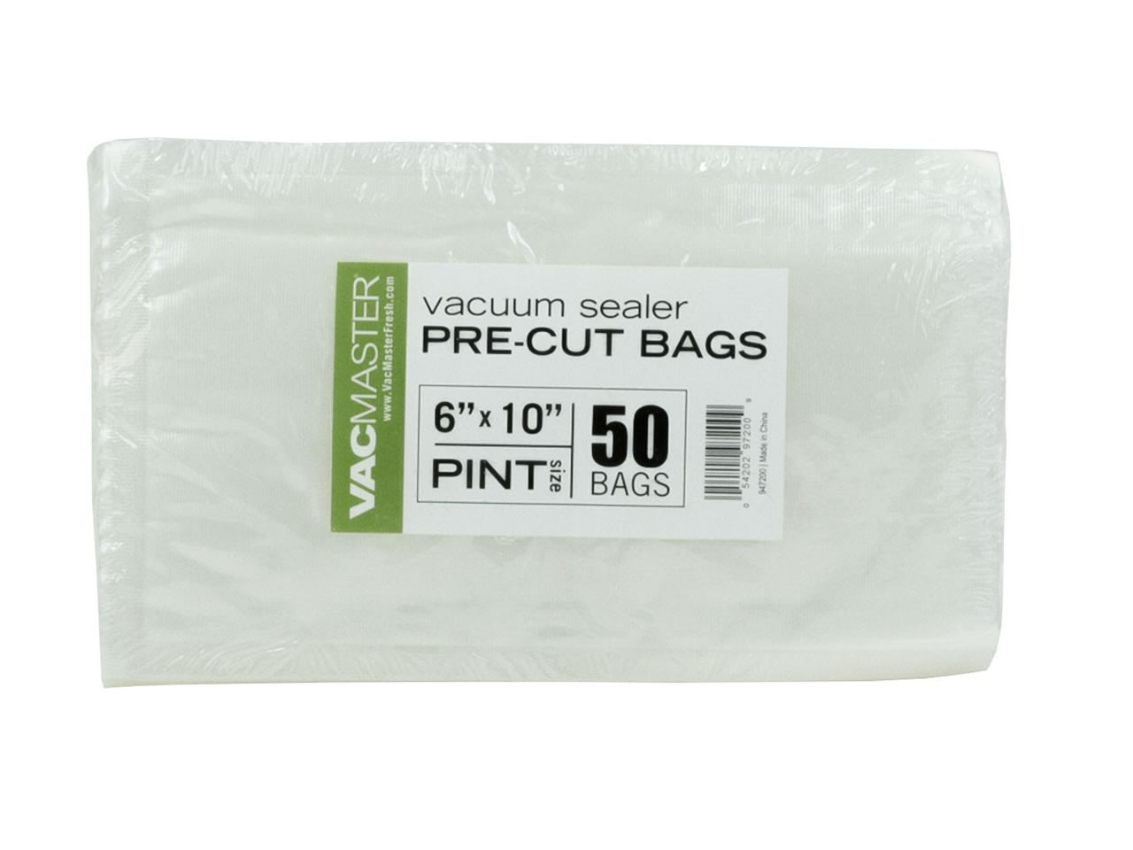 1200 - 6 X 10 Black & Clear Pint Bags