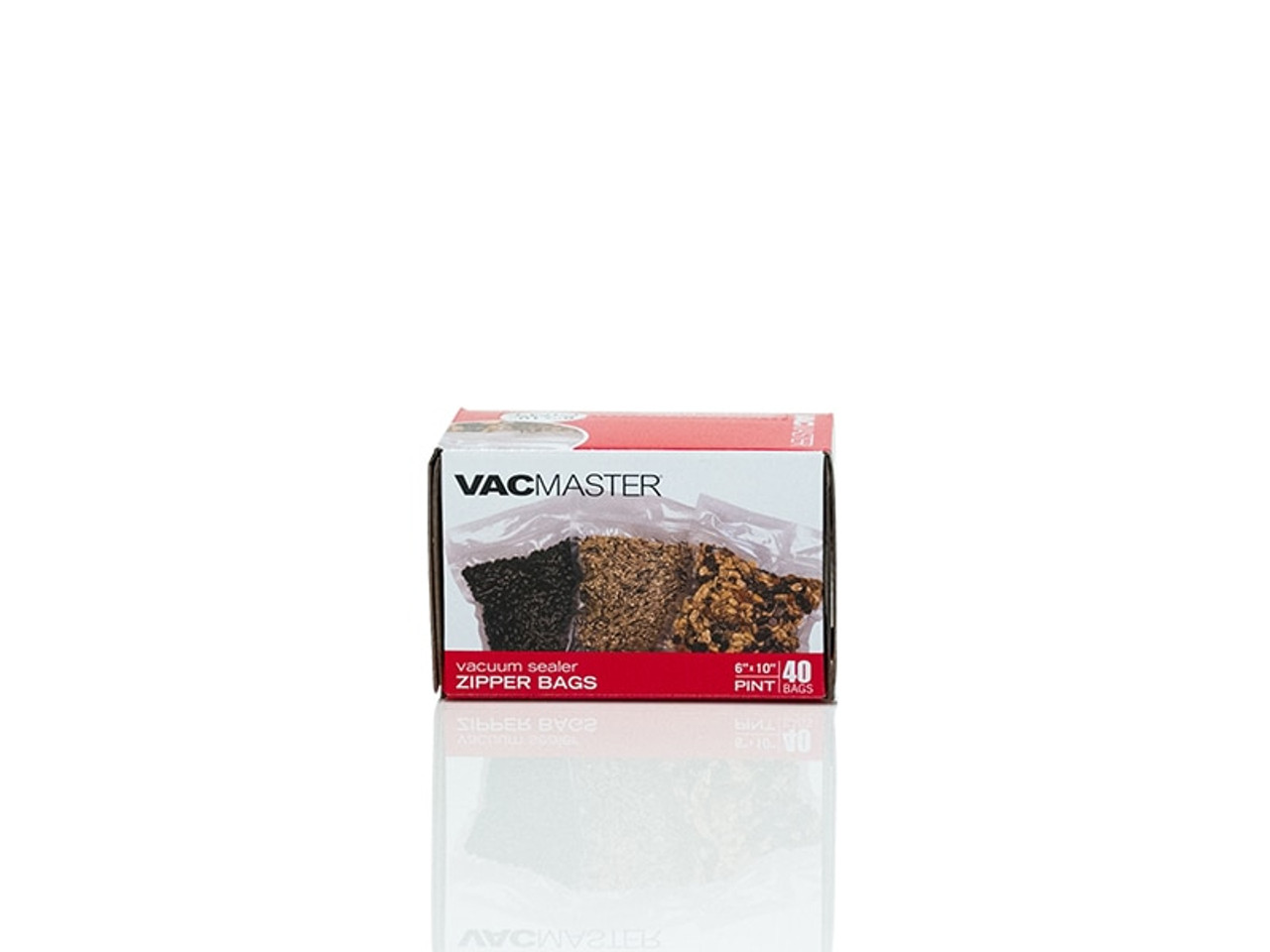 Vacmaster 948200 6 x 10 Full Mesh Vacuum Seal Pint Bags - 50 Pack