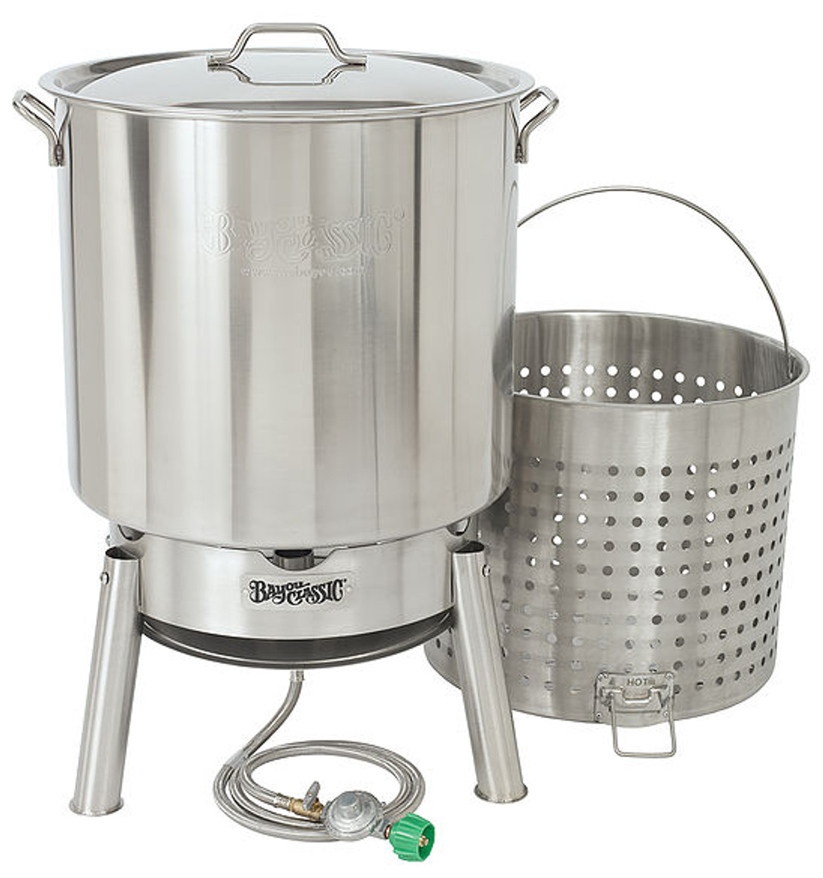 Boiling and Steaming Cooker Package with 50 Qt. Pot and Steam