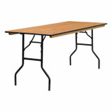 Flash Rectangular Wood Folding Tables