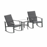 Flash Metal Patio Rocking Bistro Sets