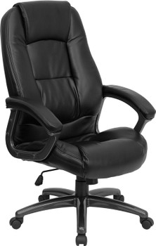 Flash Furniture High Back Black Leather Executive Office Chair, Model GO-7145-BK-GG