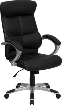 Flash Furniture High Back Black Leather Executive Office Chair, Model H-9637L-1C-HIGH-GG