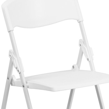 Flash Furniture HERCULES Series 880 lb. Capacity Heavy Duty White Plastic Folding Chair Model RUT-I-WHITE-GG 2