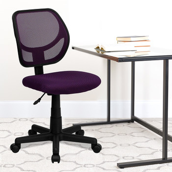 Flash Furniture Mid-Back Purple Mesh Task Chair and Computer Chair Model WA-3074-PUR-GG 2