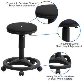 Flash Furniture Ergonomic Stool Model WL-905DG-GG 2