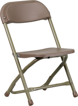 Flash Furniture Kids Brown Plastic Folding Chair Model Y-KID-BN-GG