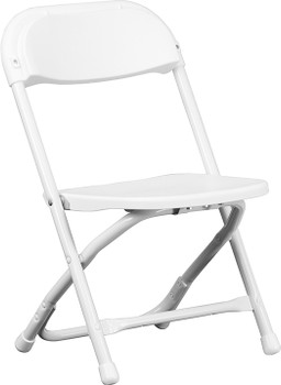 Flash Furniture Kids White Plastic Folding Chair Model Y-KID-WH-GG