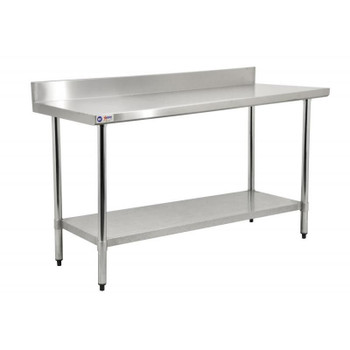 Omcan (Fma) 30" x 36" Stainless Steel Work Table w/ 4" Backsplash NSF Approved, Model 22087