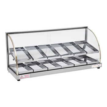 Skyfood 37" Economy Food Warmer Display Case Double Shelf, Model# FWDE2-37