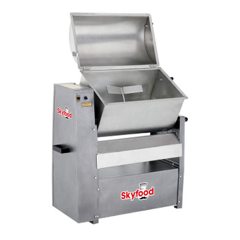 CMI Commercial Tilting Mixer Stainless Steel Manual Meat Mixers with Lid,  20Lb/10L Tilt Tank,(Mixing Maximum 15Lb for Meat),Sausage Mixer Machine  Meat