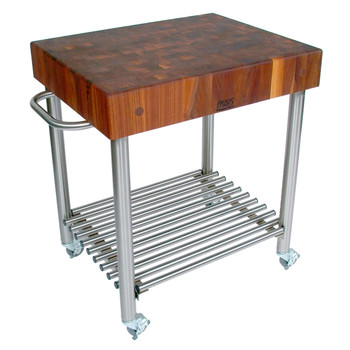 John Boos Wal-Cucd Walnut D`Amico Cart 30X24X5 Block 35.5" Oah (Made In The USA), Model# WAL-CUCD15