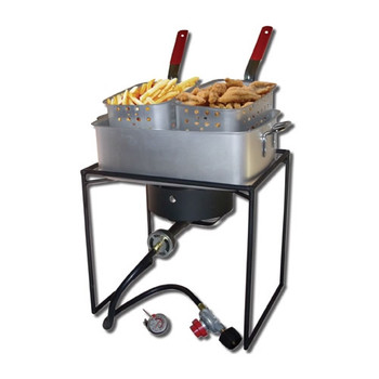 King Kooker 16" Rectangular Outdoor Cooker Kit w/ Fry Pan, Model# 1618