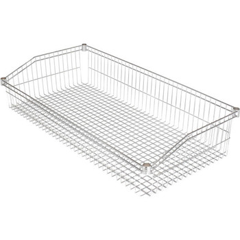 Nexel Wire Basket Shelf Chrome 24"W x 36"L x 10"H, Model# WB2436C