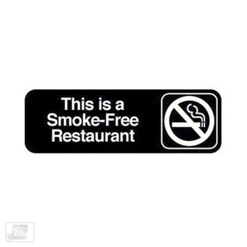 Royal Industries Sign 3X9 Smoke Free Restaur, Model# ROY 394524