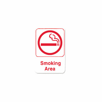 Thunder Group 6 X 9 Info Sign Smoking Area, Model# PLIS6906RD