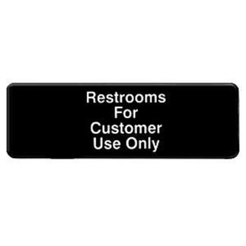 Thunder Group 9 X 3 Info Signrestroom For Customer Use Only, Model# PLIS9321BK