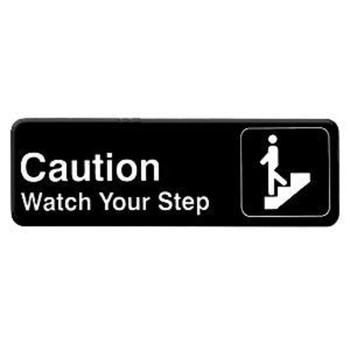 Thunder Group 9X3 Info Sign Wsymbolcaution Watch Your Step, Model# PLIS9329BK