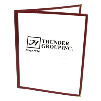 Thunder Group Double Fold Menu Cover 8 12" X 11" Maroon, Model# PLMENU-2MA