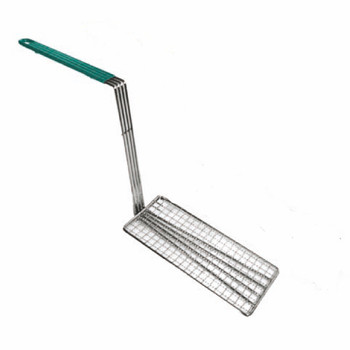 Thunder Group 4 3/4" X 10 3/4" Fry Basket PressGreen Handle, Model# SLFBP010