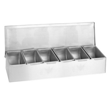 Thunder Group 6 S/S Compartment Condiment, Model# SSCD006