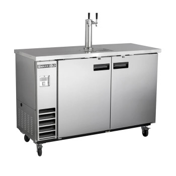 Maxx Cold X-Series 14.2 Cu Ft Stainless Steel Refrigerated Single Tower Keg Cooler / Dispenser, Model# MXBD60-1SHC