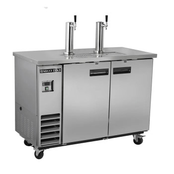 Maxx Cold X-Series 14.2 Cu Ft Stainless Steel Refrigerated Dual Tower Keg Cooler / Dispenser 2 Taps, Model# MXBD60-2SHC