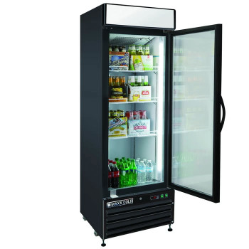 Maxx Cold X-Series 23 Cu Ft Glass Door Merchandiser Refrigerator Black Exterior, Model# MXM1-23RBHC