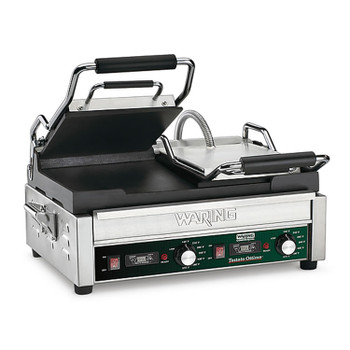 Waring Commercial Double Italian Style Flat Grill w/ Timer - 240V, Model# WFG300T