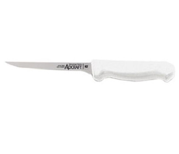 Adcraft Boning Knife Narrow 6" White Handle, Model# CUT-6NBWH