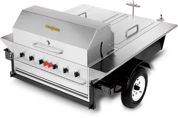 Crown Verity Towable Grill Trailer w/ 48" Grill (2) Insulated Storage Containers, Model# CV-TG-1